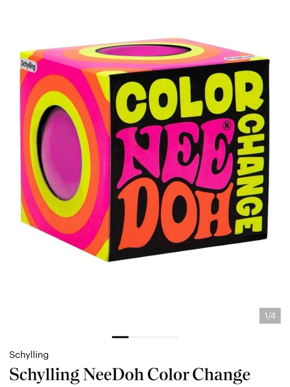 NeeDoh Color Change Stress Ball - Neon Pink
